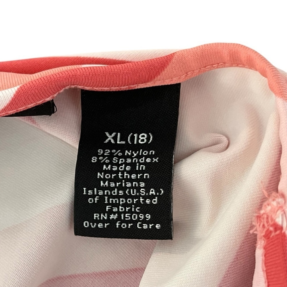 Apostrophe Stretch Striped Pink Peach Women's Top XL fits like Large - Picture 5 of 7